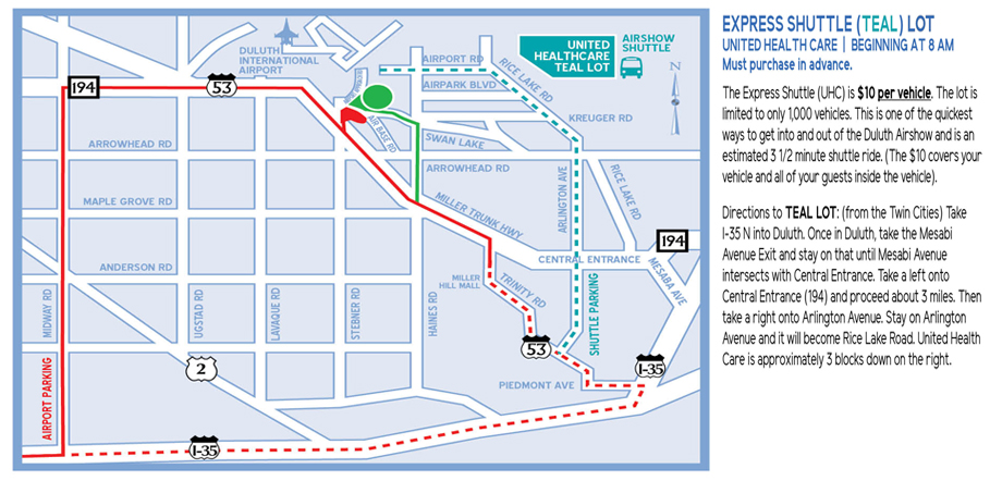 Directions / Map - Duluth Airshow : Duluth Airshow